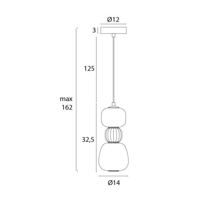 Lampy wiszące → Maxlight P0629 Modern 13W