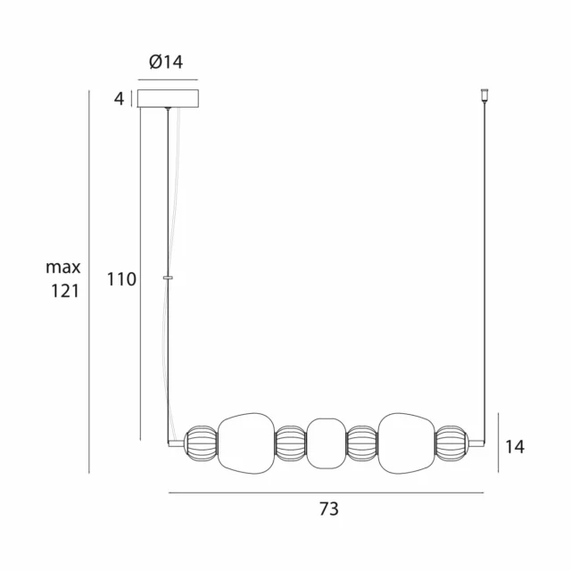 Lampy wiszące → Maxlight P0630 Modern 28W
