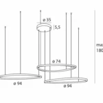 Lampy wiszące → MAXLIGHT P0604D Cayenne 3