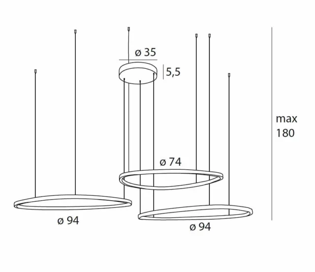 Lampy wiszące → MAXLIGHT P0604D Cayenne 3
