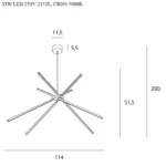 Lampy wiszące → Maxlight P0457 Spider