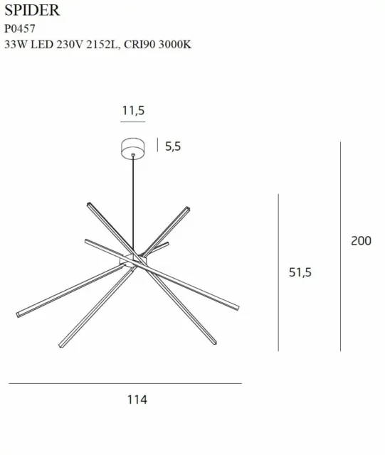 Lampy wiszące → Maxlight P0457 Spider