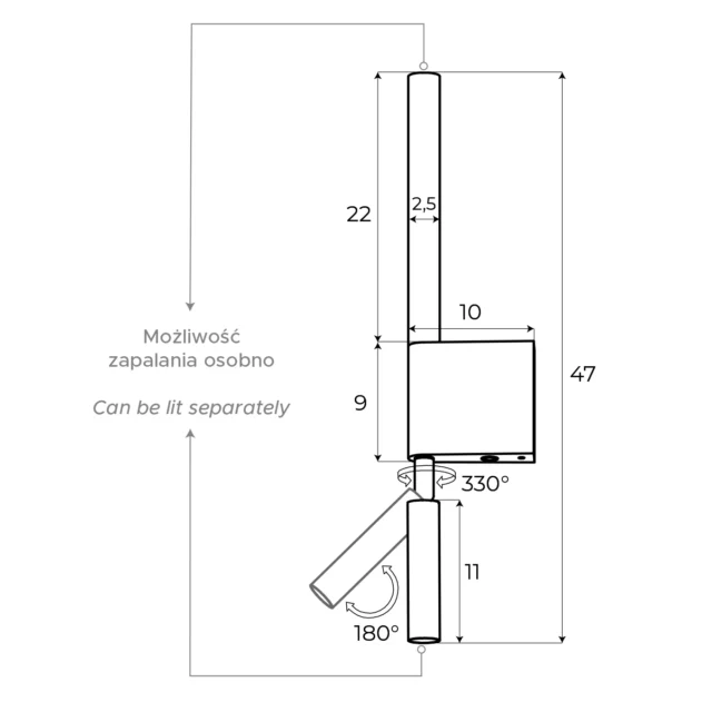 Wandleuchten → Maxlight W0340 Organic