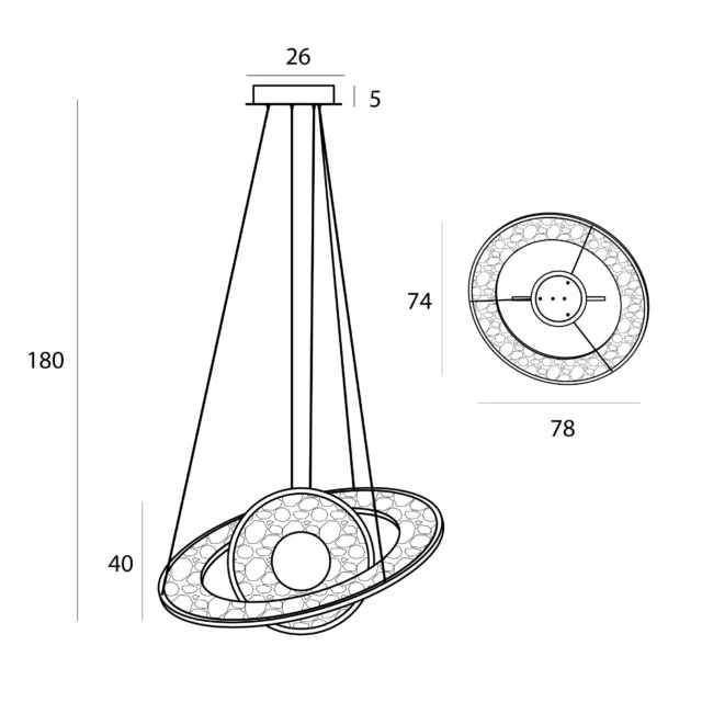 Lampy wiszące → Maxlight P0638D Alexia