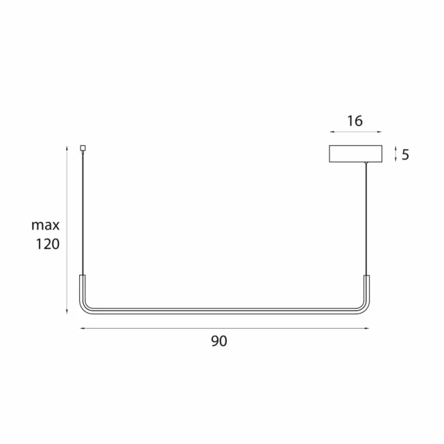 Lampy wiszące → Maxlight P0644 Urus 17W