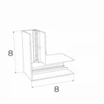 Systemy Szynowe → Magnetyczne → Akcesoria → Maxlight MT0003 Magnetic Kątownik mechaniczny 90° szyny natynkowej wysokiej MT0001/MT0002