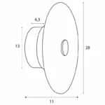 Fali lámpák → Maxlight W0356 Allure 1l