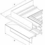 Systemy Szynowe → Magnetyczne → Akcesoria → Maxlight MT0026 Magnetic Kątownik mechaniczny uskoku szyny wpuszczanej MT0023/MT0024