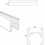 Systemy Szynowe → Magnetyczne → Szyny → Maxlight MT0028 Magnetic Szyna natynkowa niska 1m