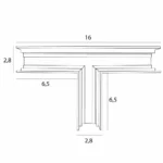 Systemy Szynowe → Magnetyczne → Akcesoria → Maxlight MT0015 Magnetic Trójnik mechaniczny szyny natynkowej wysokiej MT0001/MT0002