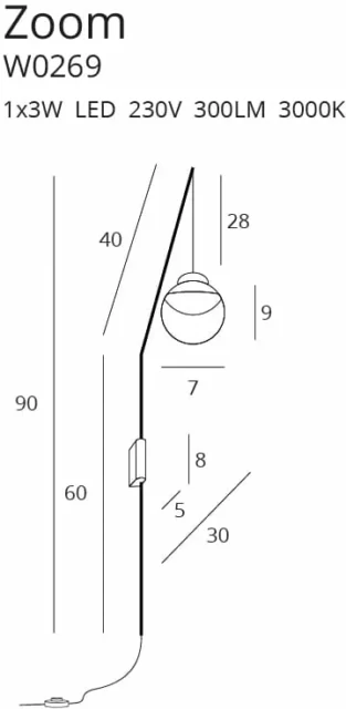 Kinkiety → Maxlight W0269 Zoom