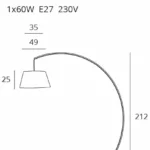 Floor lamps → Maxlight F0046 Celia