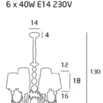 Lampy wiszące → Maxlight P0109 Charlotte 70cm