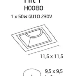 Технічне Освітлення → Вбудоване → Maxlight H0080 Hit I