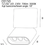 Oświetlenie Techniczne → Natynkowe → Maxlight C0150 Marvel