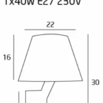 Zidne svjetiljke → Maxlight 5103W/BLNM Orlando