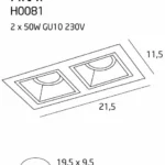 Технічне Освітлення → Вбудоване → Maxlight H0091 Hit II