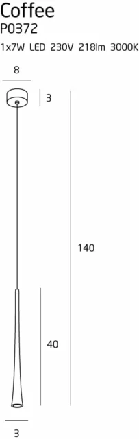 Lampy wiszące → Maxlight P0372 Coffee I
