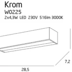 Kinkiety → Maxlight W0225 Krom