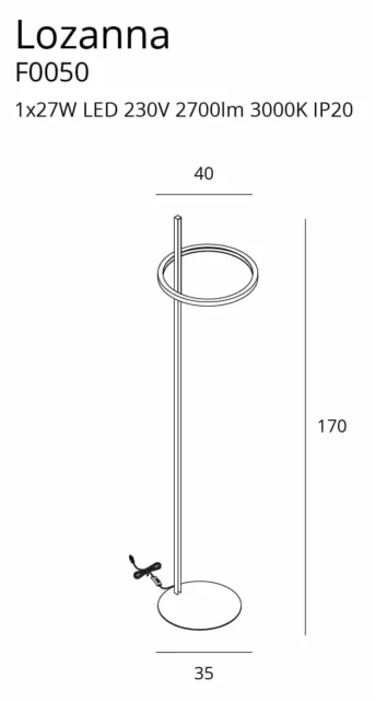 Floor lamps → Maxlight F0050 Lozanna