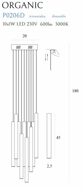Lampy wiszące → Maxlight P0206D Organic