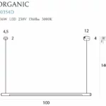 Lampy wiszące → Maxlight P0354D Organic Horizon 100cm