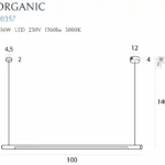 Lampy wiszące → Maxlight P0357D Organic Horizon 100cm