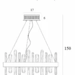 Lampy wiszące → Maxlight P0421 Prince 60cm