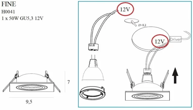 Oświetlenie Techniczne → Wpuszczane → Maxlight H0041 Fine