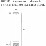Підвісні лампи → Maxlight P0428D Vetro