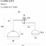 Lampy wiszące → Maxlight P0454 Concept