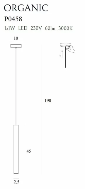 Lampy wiszące → Maxlight P0458 Organic I