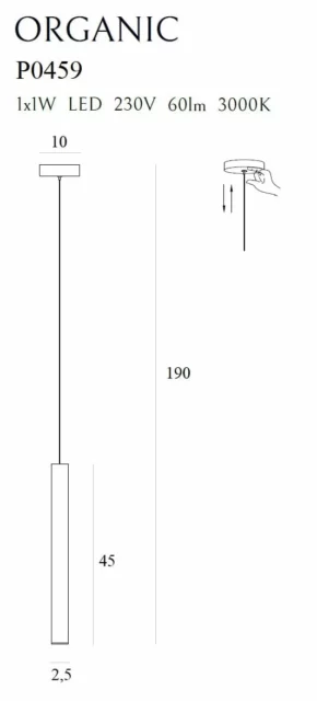 Lampy wiszące → Maxlight P0459 Organic I