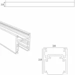 Systemy Szynowe → Magnetyczne → Szyny → Maxlight MT0012 Magnetic Szyna natynkowa niska 2m
