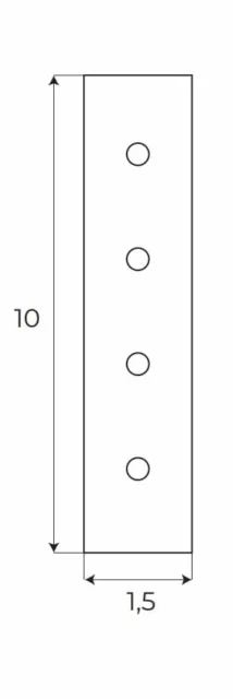 Systemy Szynowe → Magnetyczne → Akcesoria → Maxlight MA0013 Magnetic Łącznik mechaniczny prosty szyn wpuszczanych