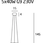 Lampy wiszące → Maxlight P0076-05l Moonlight