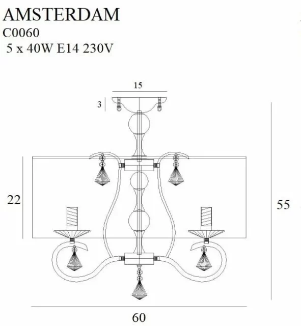Plafony → Maxlight C0060 Amsterdam 60cm