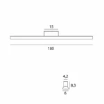 Wandleuchten → Maxlight C0244 Tampa 180cm IP44