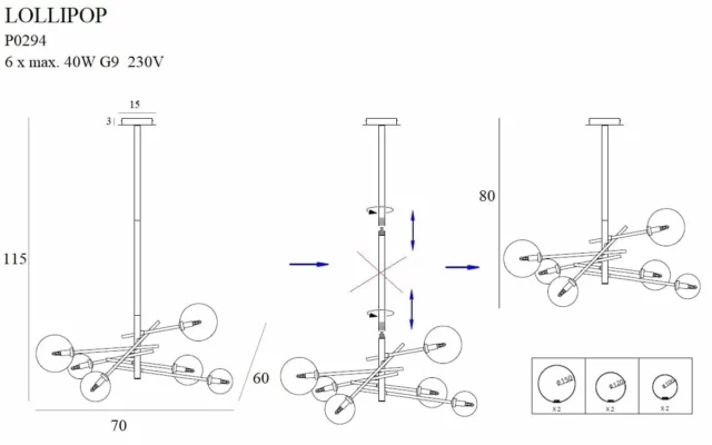 Pendant lamps → Maxlight P0294 Lollipop