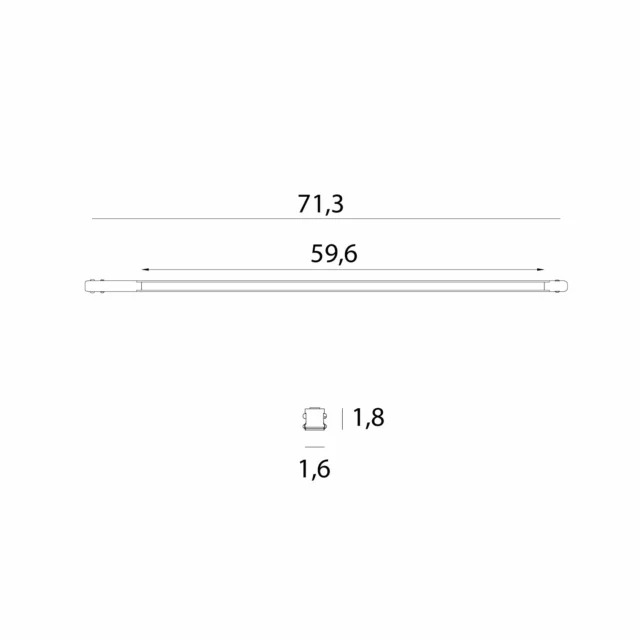 Systemy Szynowe → Magnetyczne → Oprawy → Maxlight M0057Z Magnetic Linia płaska 72cm Zigbee