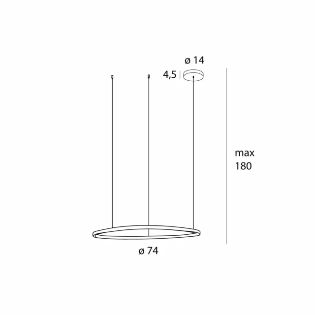 Pendant lamps → MAXLIGHT P0606D Cayenne 80 cm