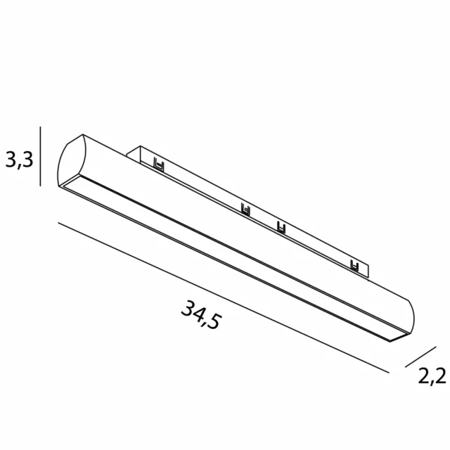 Systemy Szynowe → Micro11 → Oprawy → Maxlight N0007Z Micro11 Linia obrotowa 18W  Zigbee