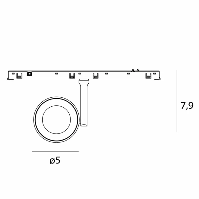Systemy Szynowe → Micro11 → Oprawy → Maxlight N0010N Micro11 Spotlight 5W  On/Off