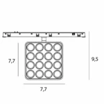 Systemy Szynowe → Micro11 → Oprawy → Maxlight N0013Z Micro11 Raster kwadrat  Zigbee