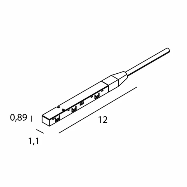 Systemy Szynowe → Micro11 → Akcesoria → Maxlight NA0001 Micro11 Końcówka zasilająca zasilacza zewnętrznego