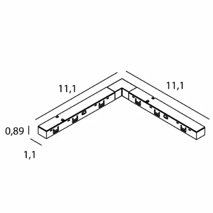 Systemy Szynowe → Micro11 → Akcesoria → Maxlight NA0003 Micro11 łącznik elektryczny kąt90