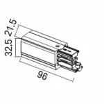 Systemy Szynowe → Systemy Szynowe 3-Fazowe → Akcesoria → Maxlight MHT1-C/R-BK Końcówka zasilająca prawa