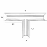Systemy Szynowe → Magnetyczne → Akcesoria → Maxlight MT0032 Magnetic Trójnik mechaniczny szyny natynkowej niskiej MT0028/MT0029