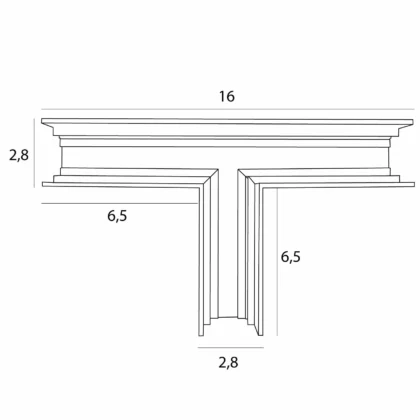 Systemy Szynowe → Magnetyczne → Akcesoria → Maxlight MT0032 Magnetic Trójnik mechaniczny szyny natynkowej niskiej MT0028/MT0029
