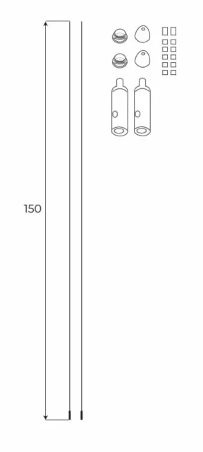Systemy Szynowe → Magnetyczne → Akcesoria → Maxlight MA0008 Magnetic Zestaw zawieszeń do szyn